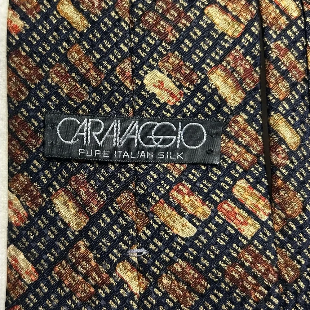 Classic Black and Gold Patterned Men's‎ Tie